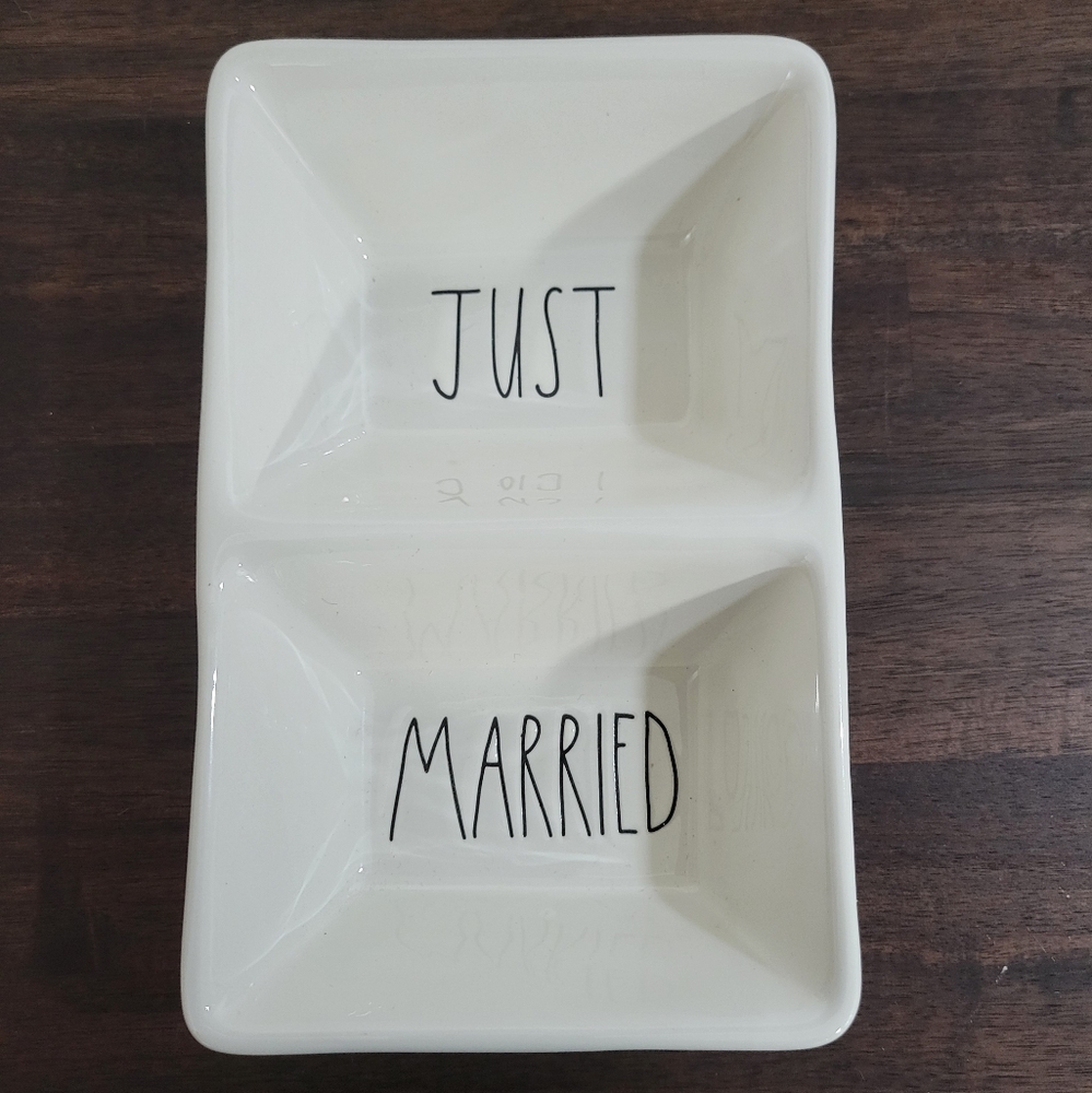 Rae Dunn Just Married Ceramic Dish